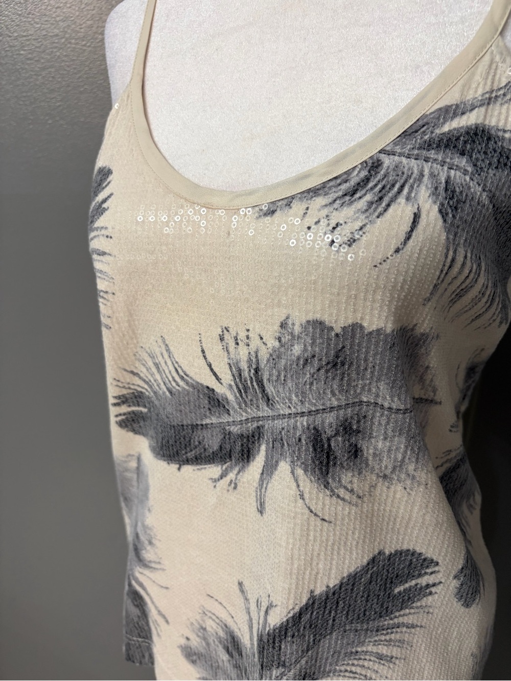 Urban Outfitters Kimchi Blue Feather Sequin Cami Tank Top Medium Cottagecore Y2K - Picture 11 of 17